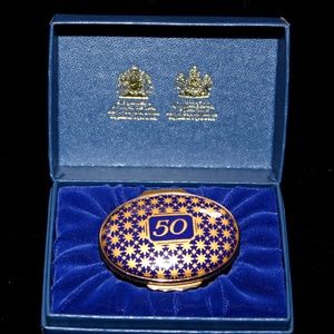 Halcyon Days Enamel 50th celebratory box